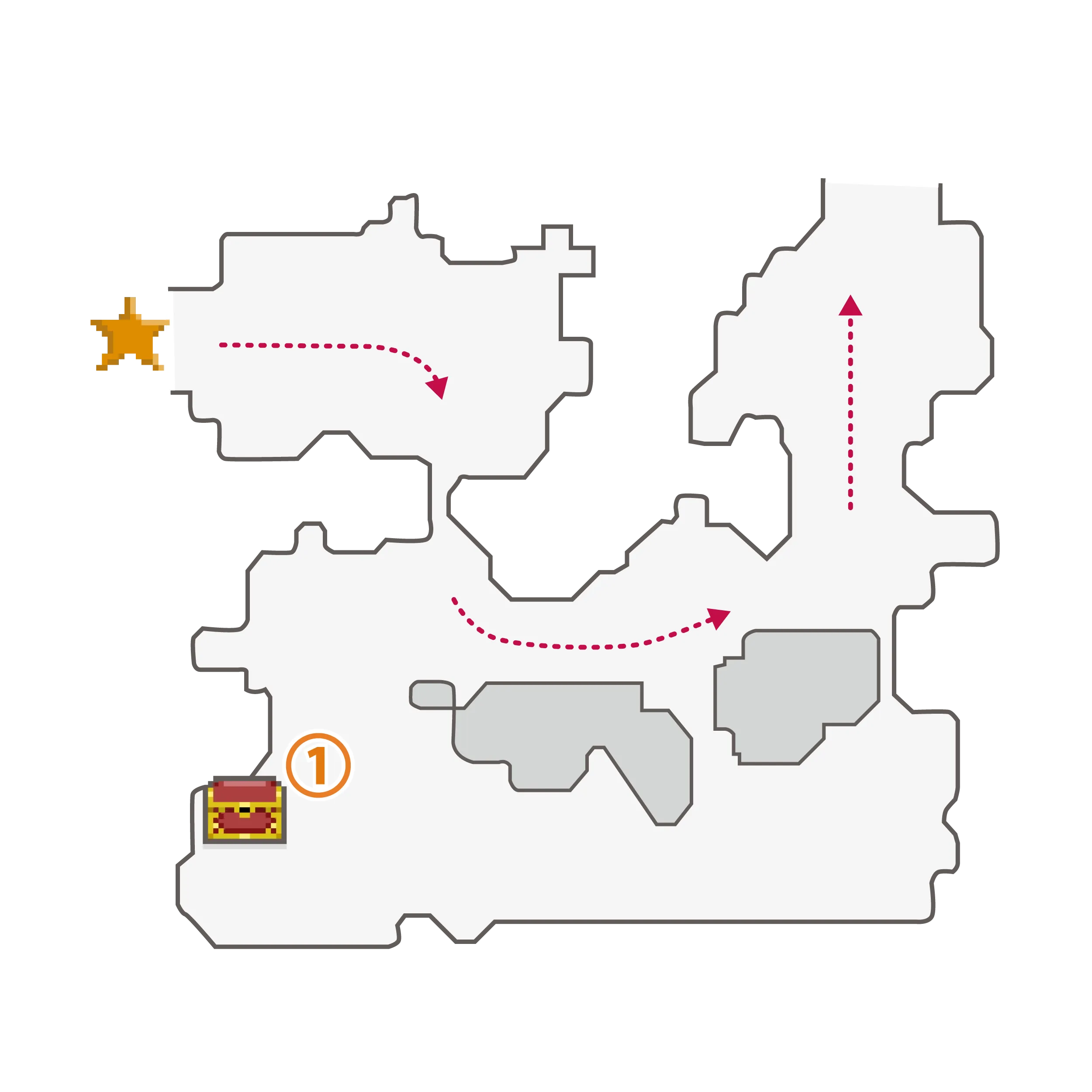 16号廃墟 西側のマップ